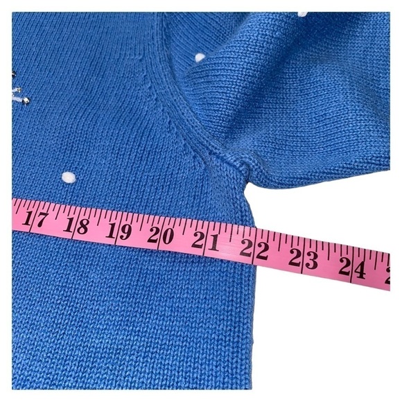 Vintage snowman winter scene snowflake‎ sweater - Picture 5 of 8